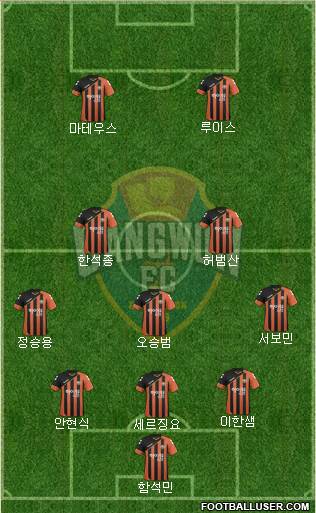 Gangwon FC Formation 2016