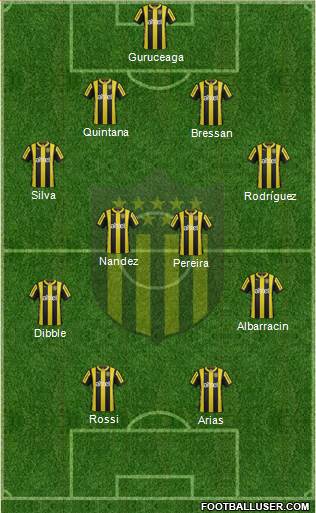 Club Atlético Peñarol Formation 2016