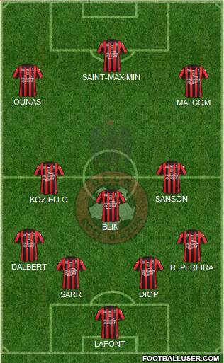 OGC Nice Côte d'Azur Formation 2016