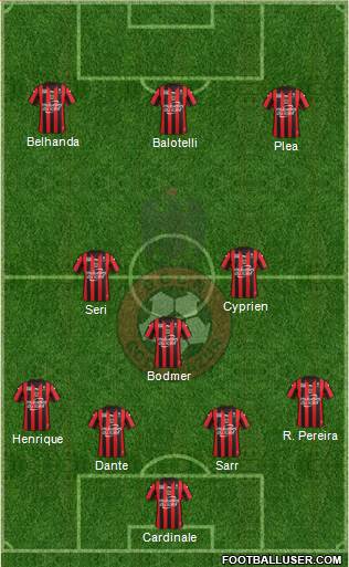 OGC Nice Côte d'Azur Formation 2016