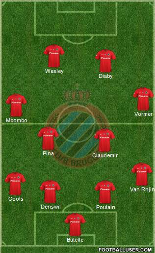 Club Brugge KV Formation 2016