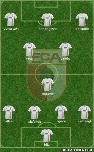 FC Augsburg Formation 2016