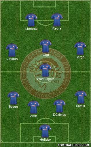 Olympiakos SF Piraeus Formation 2016