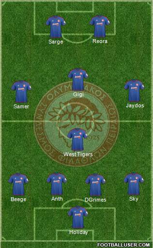 Olympiakos SF Piraeus Formation 2016