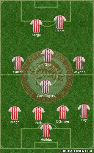 Olympiakos SF Piraeus Formation 2016