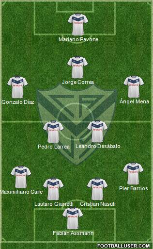 Vélez Sarsfield Formation 2016