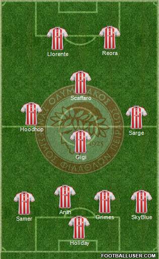 Olympiakos SF Piraeus Formation 2016