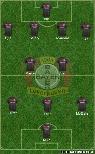 Bayer 04 Leverkusen Formation 2017