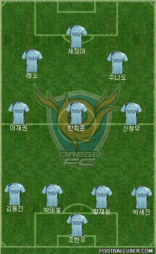 Daegu FC Formation 2017