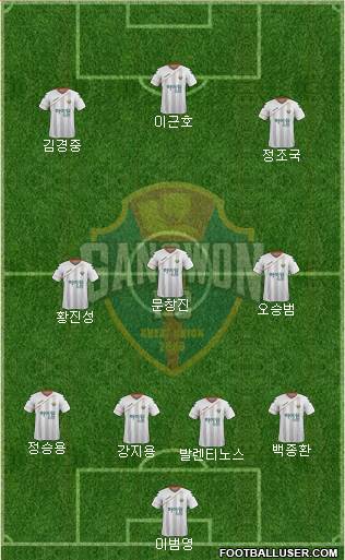 Gangwon FC Formation 2017