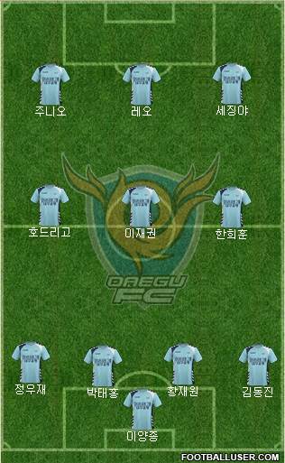 Daegu FC Formation 2017