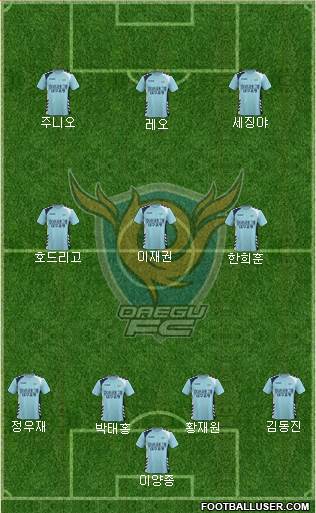 Daegu FC Formation 2017