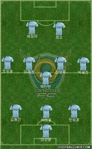 Daegu FC Formation 2017