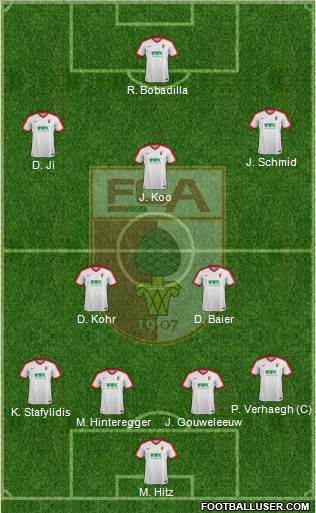 FC Augsburg Formation 2017