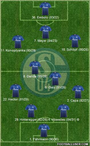 FC Schalke 04 Formation 2017