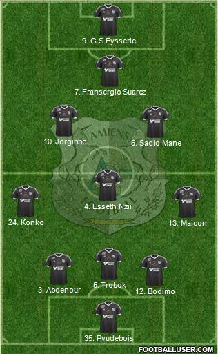 Amiens Sporting Club Football Formation 2017