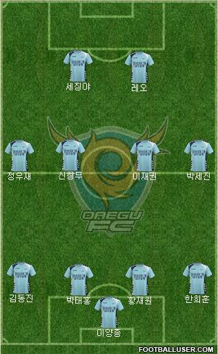 Daegu FC Formation 2017