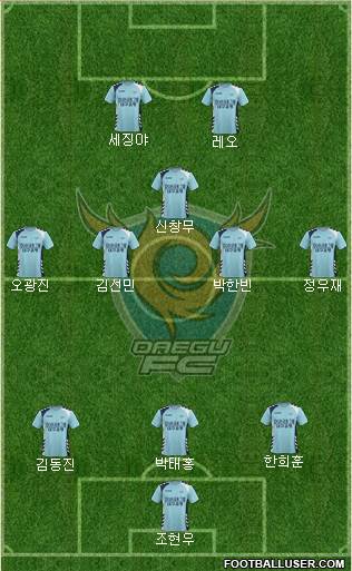 Daegu FC Formation 2017