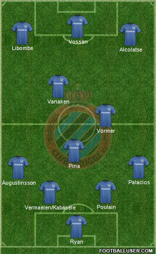 Club Brugge KV Formation 2017