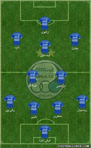 Esteghlal Tehran Formation 2017