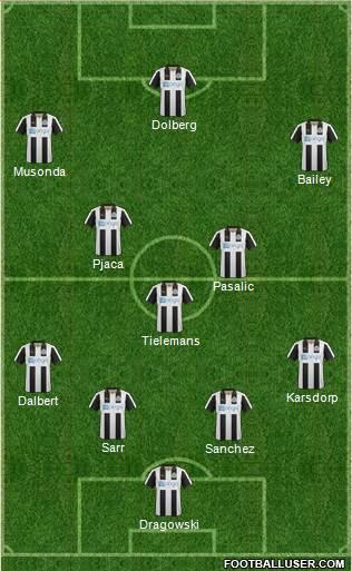 Newcastle United Formation 2017