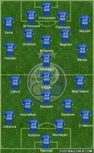 Esteghlal Tehran Formation 2017