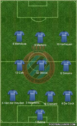 Club Brugge KV Formation 2017