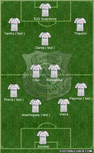 Amiens Sporting Club Football Formation 2017