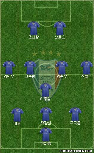 Suwon Samsung Blue Wings Formation 2017