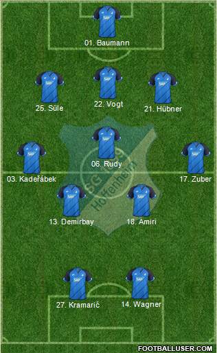 TSG 1899 Hoffenheim Formation 2017