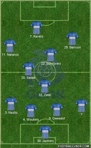 K Racing Club Genk Formation 2017