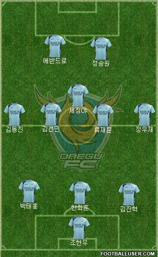 Daegu FC Formation 2017