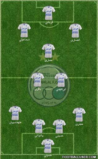 Esteghlal Tehran Formation 2017