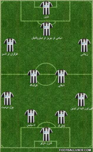 Newcastle United Formation 2017