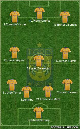 Club Universitario de Nuevo León Formation 2017