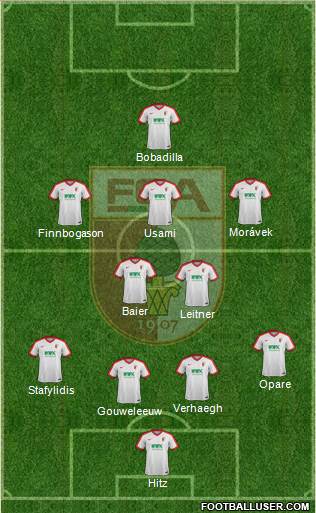 FC Augsburg Formation 2017