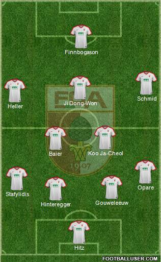 FC Augsburg Formation 2017