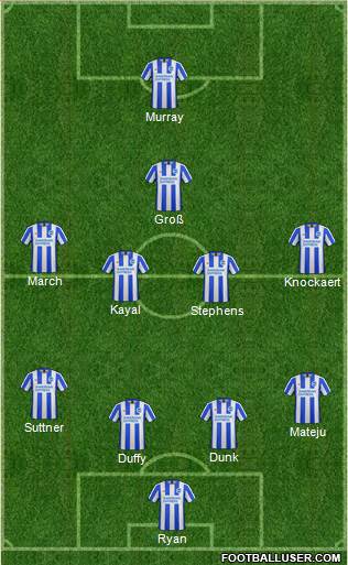 Brighton and Hove Albion Formation 2017