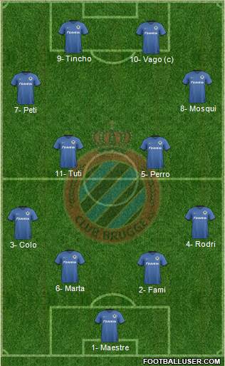 Club Brugge KV Formation 2017