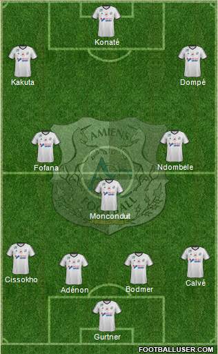 Amiens Sporting Club Football Formation 2017