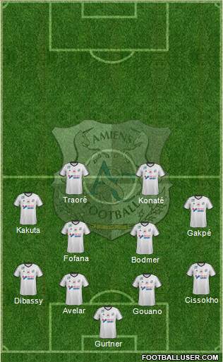 Amiens Sporting Club Football Formation 2017