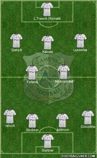 Amiens Sporting Club Football Formation 2017