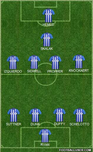 Brighton and Hove Albion Formation 2017