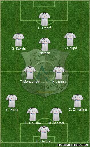 Amiens Sporting Club Football Formation 2017