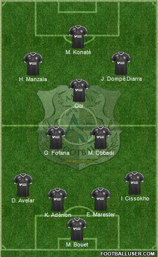 Amiens Sporting Club Football Formation 2017