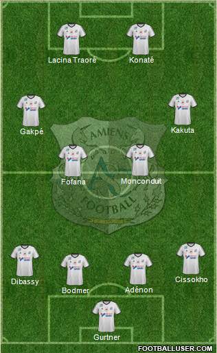 Amiens Sporting Club Football Formation 2017