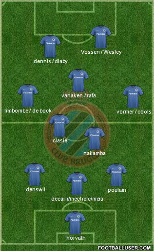 Club Brugge KV Formation 2017