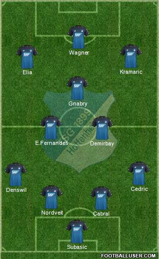 TSG 1899 Hoffenheim Formation 2017