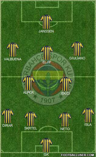 Fenerbahçe SK Formation 2017