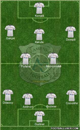 Amiens Sporting Club Football Formation 2017